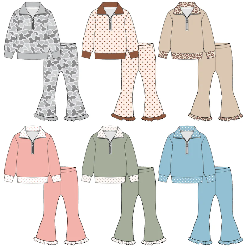 Pre order pullover ruffle belle pants outfit girls clothing