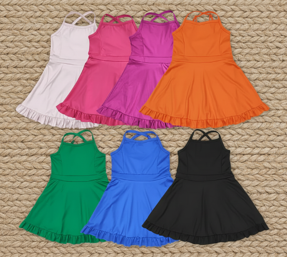 Match  Baby Girls 7 Colors Athletic Active Wear Knee Length Dresses