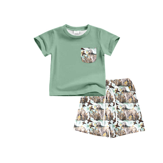 Custom baby boys short sleeve set 4404