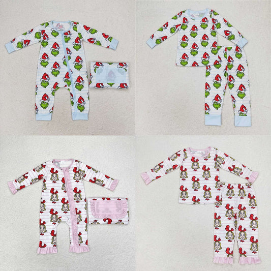 Baby Girls Boys Face Sibling Bamboo Pajamas Zippy Rompers Clothes Sets