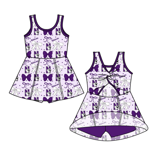 Custom baby girl Northwestern Wildcats team dress D 6.28