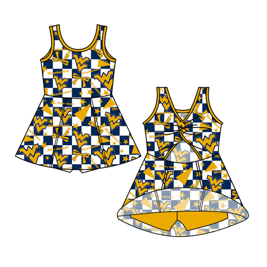 Custom baby girl West Virginia Mountaineers team dress D 6.30