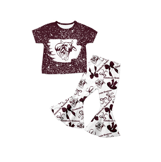 Custom baby girls Hallettsville Brahmas set MOQ3 D 7.23