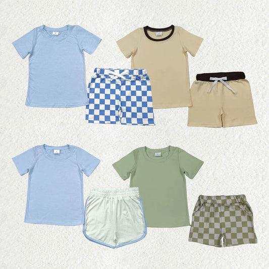 Sibling Baby Boys Shirt Top Shorts Summer Clothes Sets D 7.8