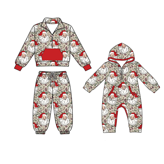 Pre order camo santa boy sibling clothing