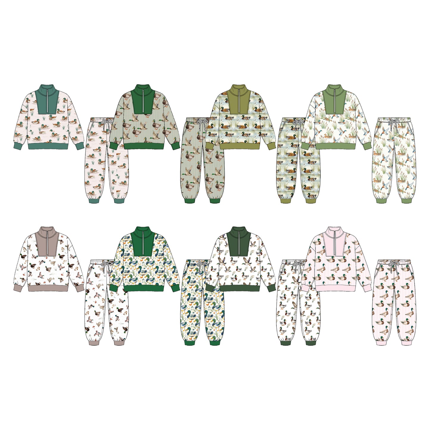 Pre order duck mallard pullover joggers outfit kids trending  product