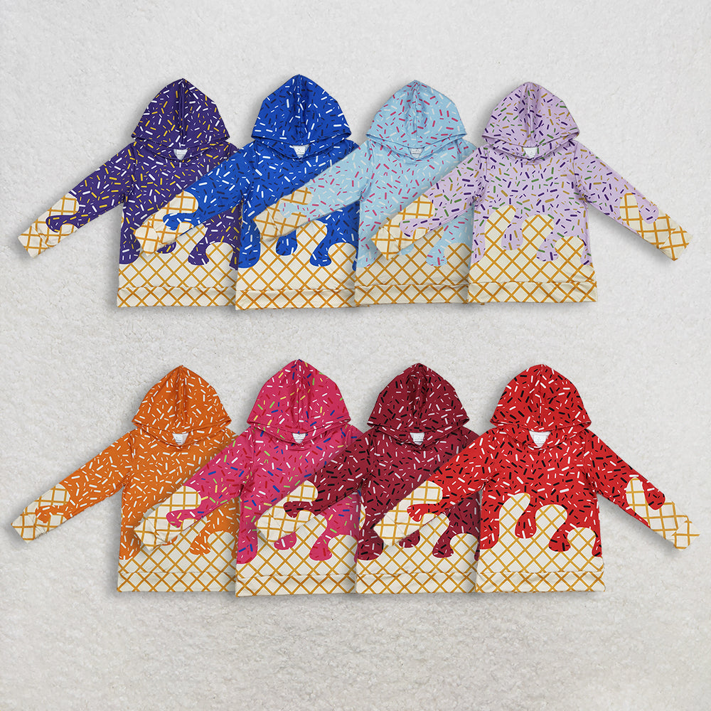 Sibling Baby Kids Long Sleeves Team Sprinkles Drips Hoodie Top for Boys And Girls Comfortable Cotton Zipper Closure Casual Streetwear