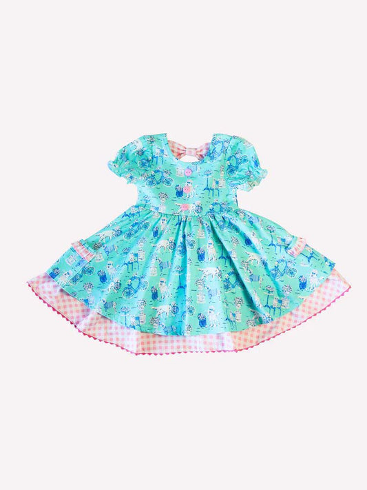 Custom Baby Girls floral dress D 5.28