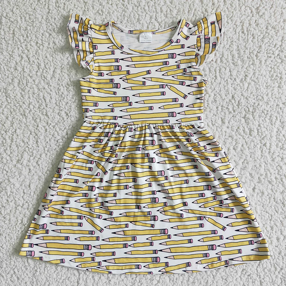 Sibling Baby Girls Back To School Knee Length Short Dresses