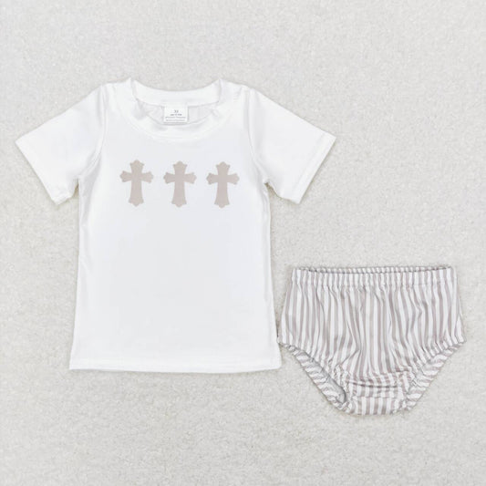 baby boy easter cross  bummie set