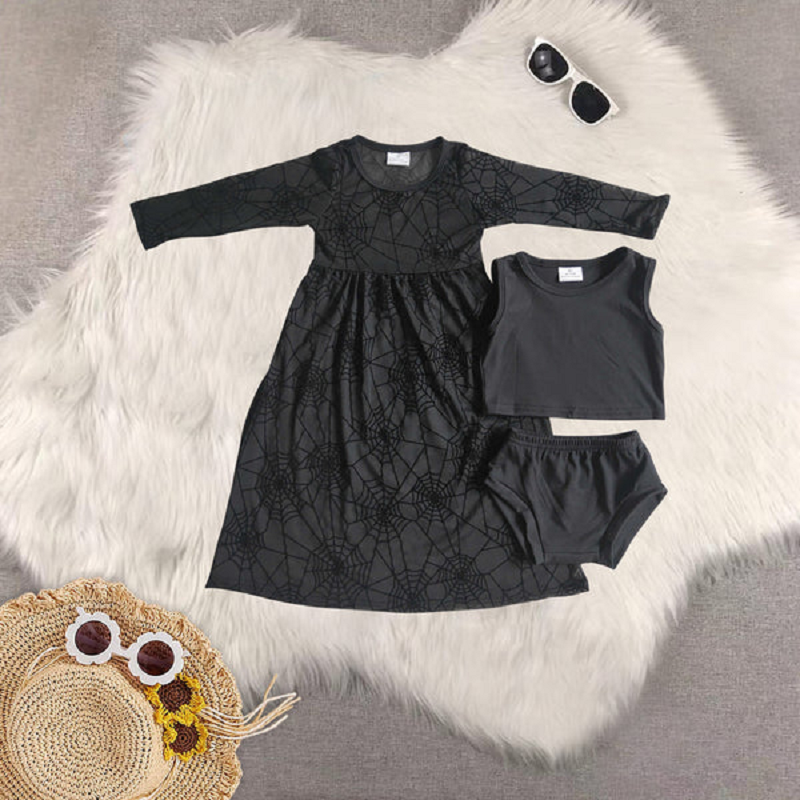 Sibling Baby Girls Halloween 3pcs sets D 6.16