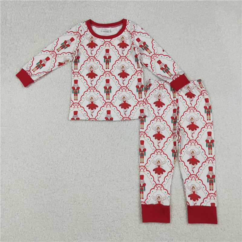 Family Sibling Baby Girls Bows Soldiers Dancers Checked Pant Christmas Pajamas Sets Zipper Rompers   D 1208