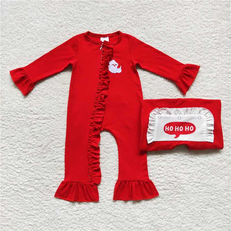 Match Family Christmas Santa 2pcs Button Ups Red Pajamas