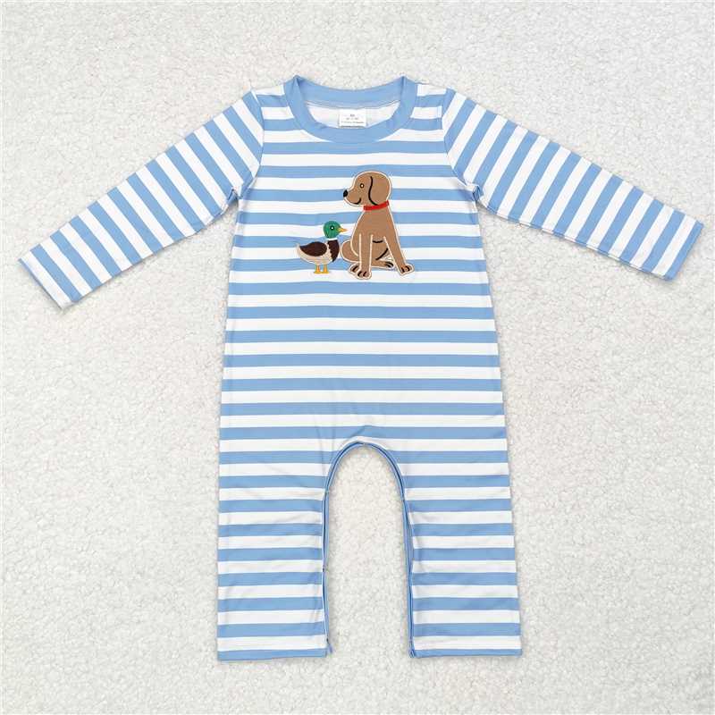 Match Boys Dog Ducks Top Pants Rompers Pajamas Clothes Sets BLP0805+LR1644