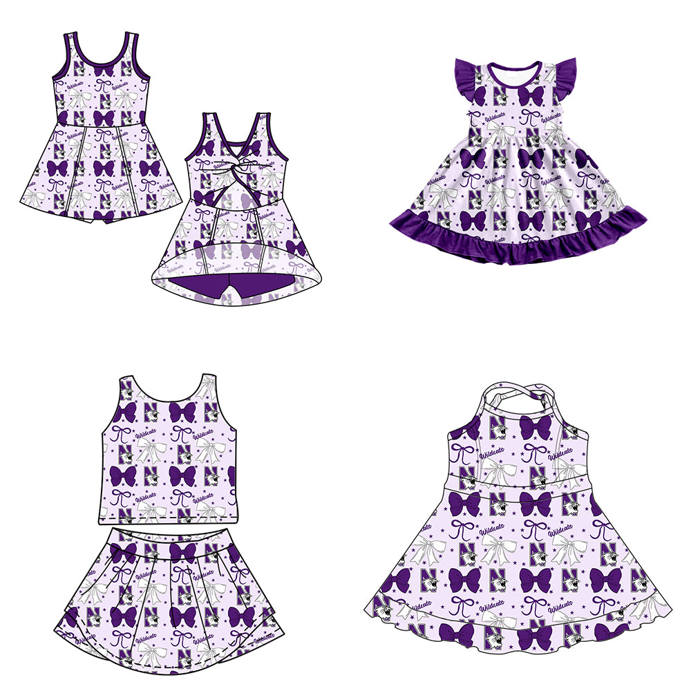 Custom  baby girl Northwestern Wildcats  team dress  D 6.28