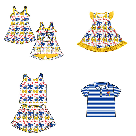 Custom children Kansas Jayhawks team top D 6.23