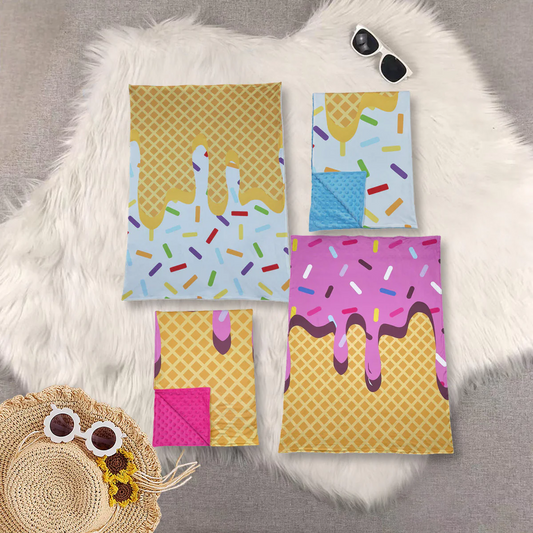Sibling Baby Kids Team Sprinkles Drips Blankets D 6.17