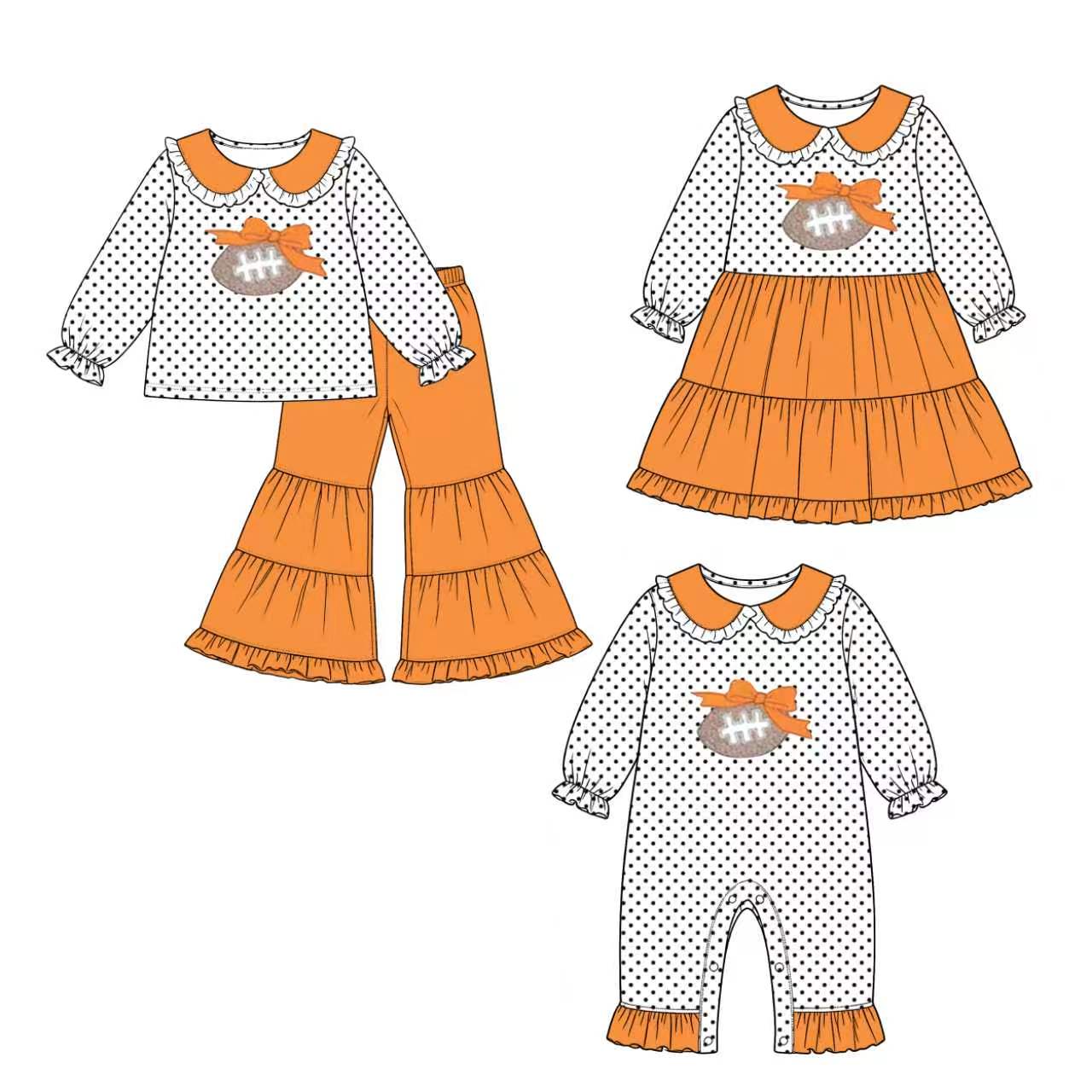 Pre order polk dots football sibling clothing