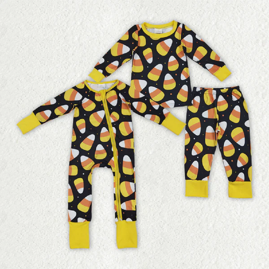 Sibling Baby Kids Black Halloween Candy Rompers Pajamas  D 6.17