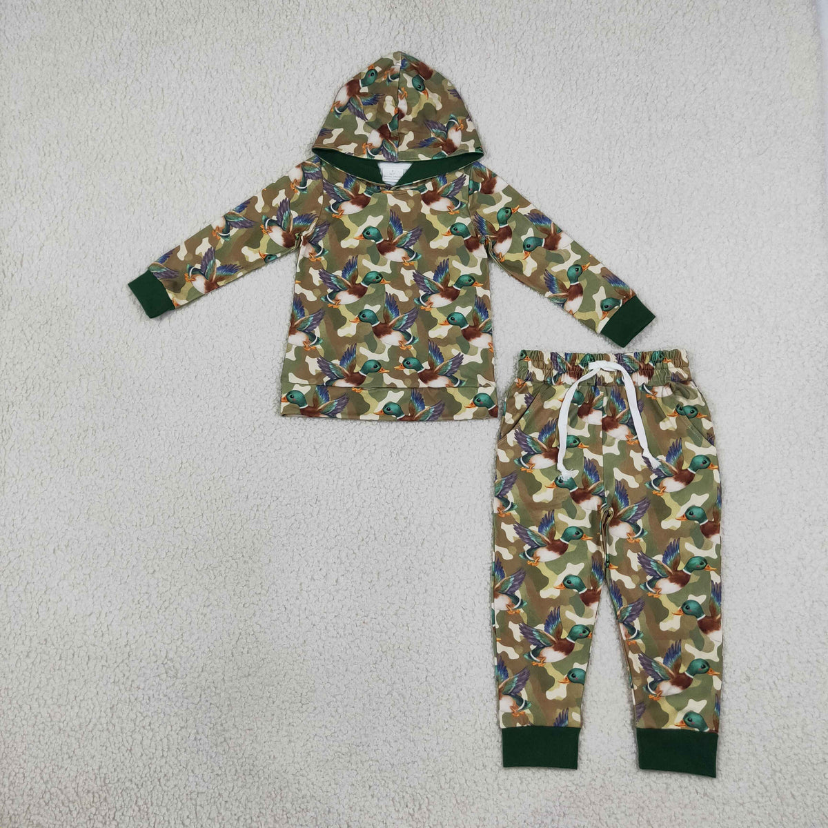 camo mallard hooded joggers set boys outfit
