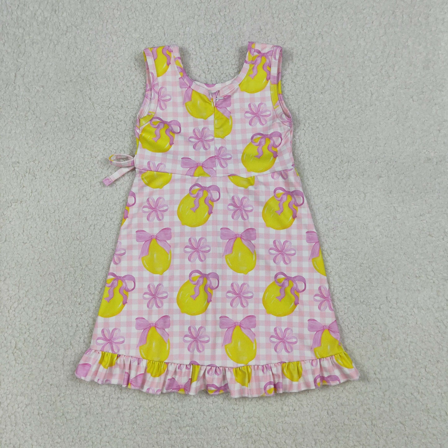 pink bow lemon ruffle athletic dress