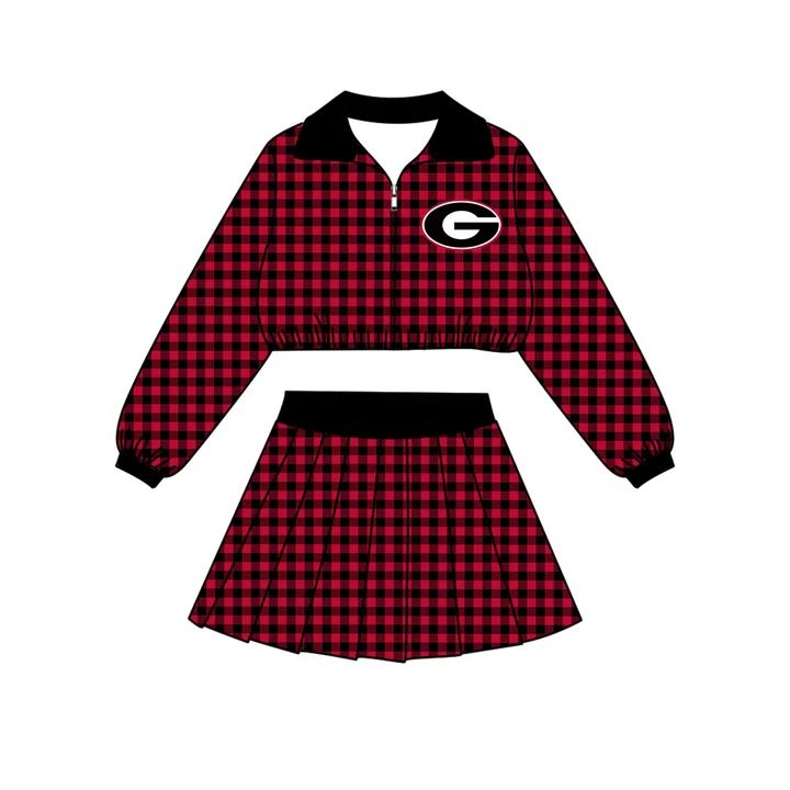 Custom order moq 5 school-team-georgia-kids-girls-clothes-sets