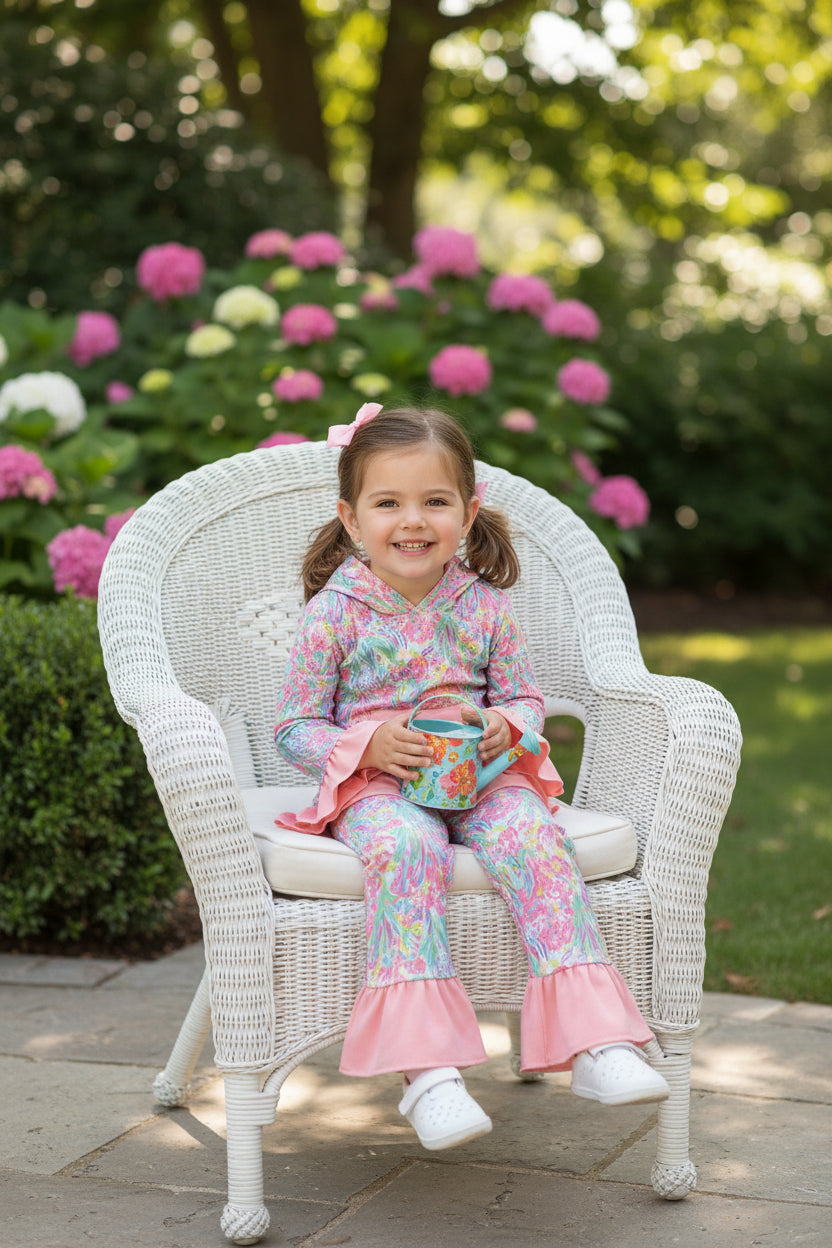 colorful lilly ruffle hoodie outfit girls clothing