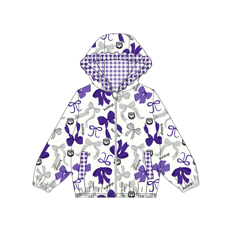 Custom order Alexis team purple dog girl zip hoodie coat