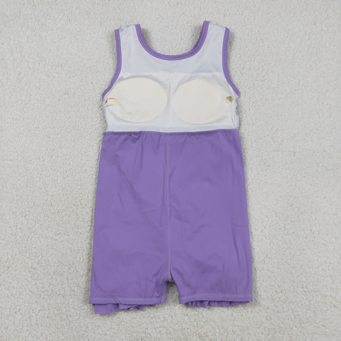 solid purple ruffle athletic dress