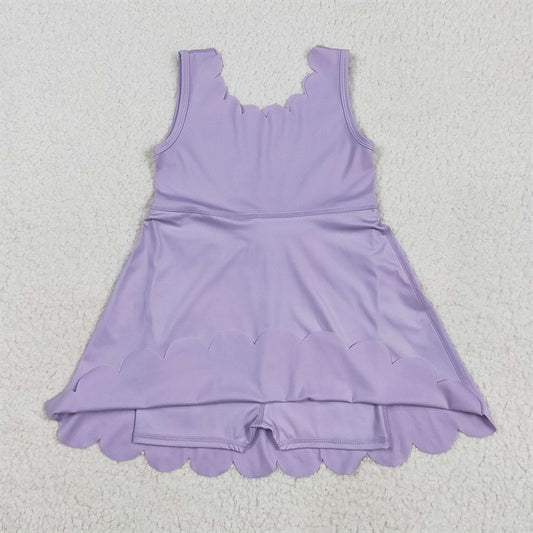 GSD2372 Baby Girls Lavender Sleeveless Yoga Active Knee Length Dresses D 5.22