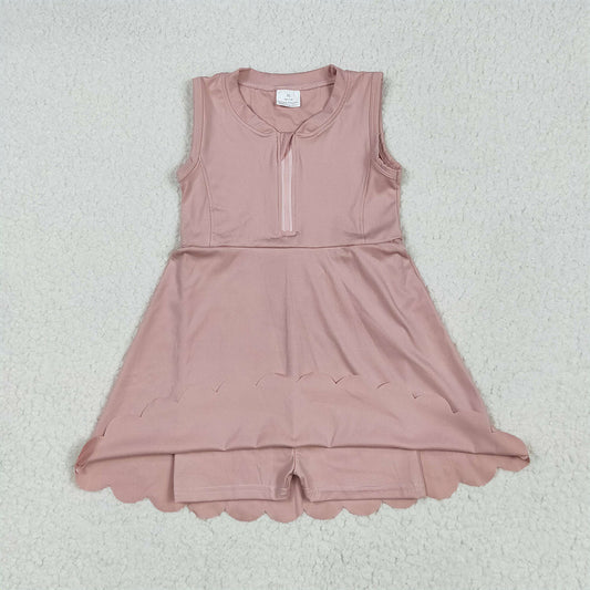 GSD2086 Baby Girls Light Pink Yoga Zip Active Wear Skort Knee Length Dresses D 4.11