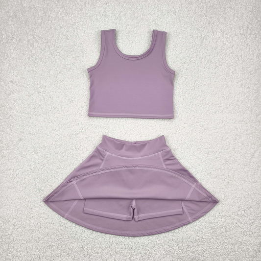 GSD1980 Baby Girls Dark Grey Vest Top Sports Skorts Clothes Sets  D 4.11