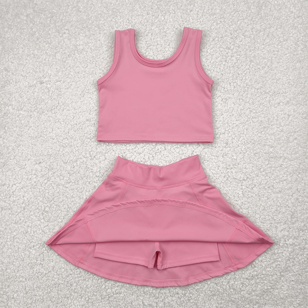 GSD1978  Baby Girls Rust Vest Top Sports Skorts Clothes Sets  D 4.24