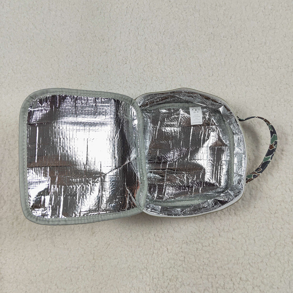 BA0270  Baby Kids Mallard Ducks Green Lunch Dinnder Picnic Box D 7.5