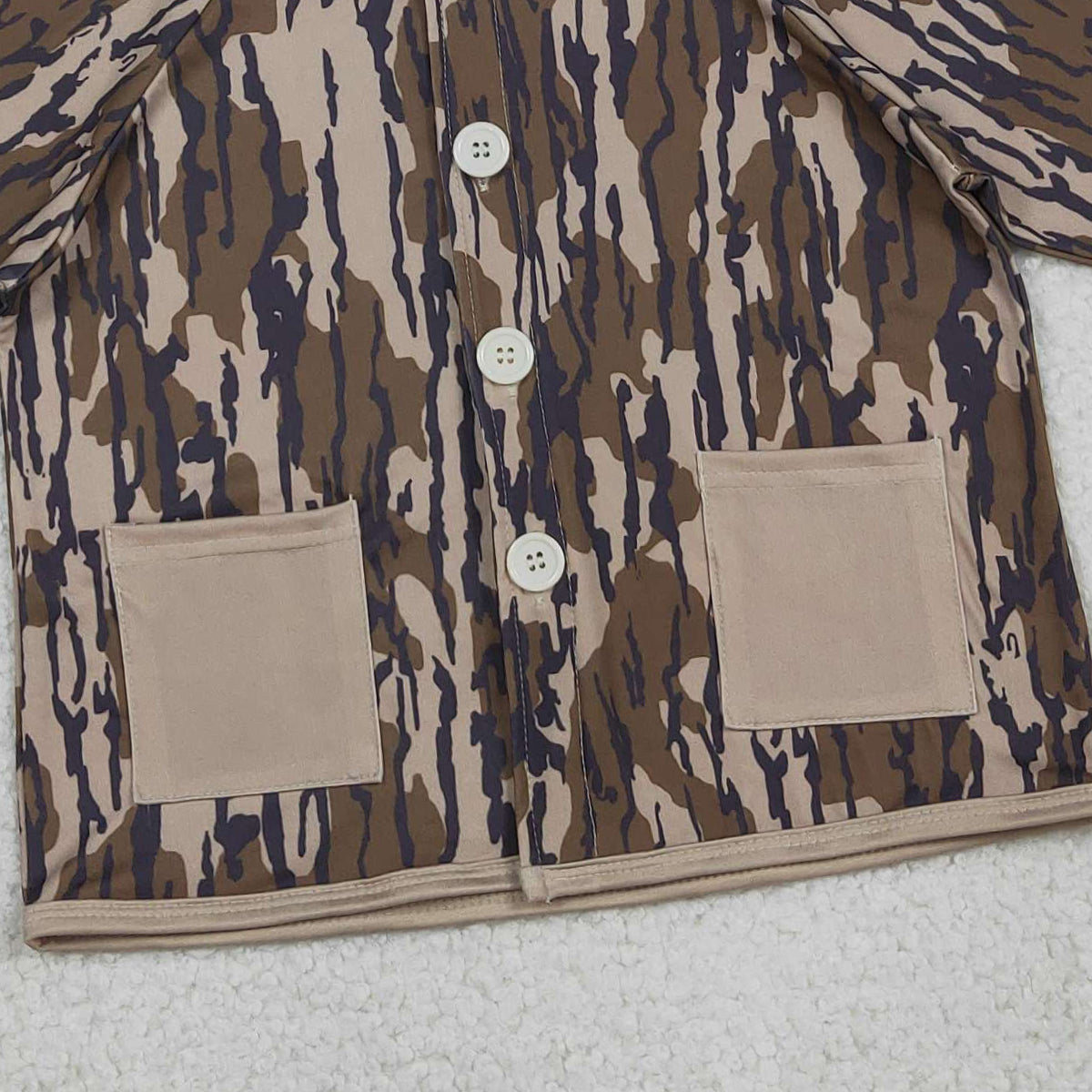 Baby Boys Southern Olive Camouflage Hoodie Jacket with Button Pockets Cute Camo Print Top for Infants