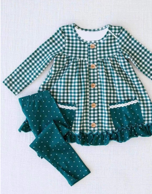 GLP0823 blue plaid long sleeve suit