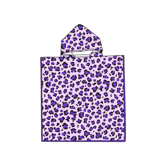 Custom purple leopard print Towel MOQ 3 D 7.31