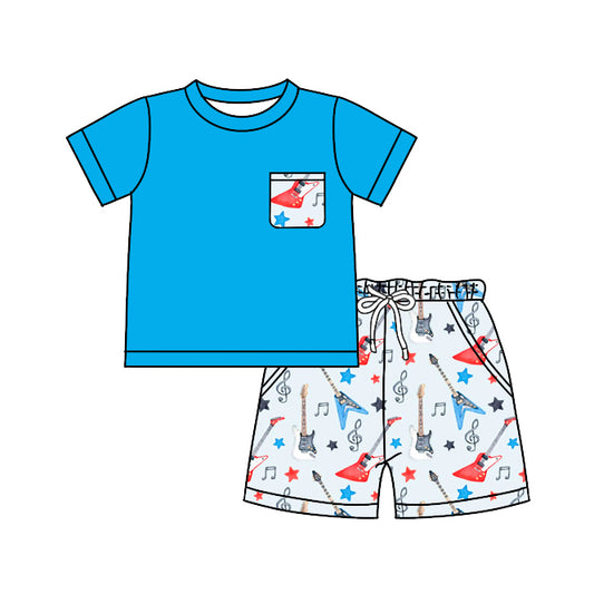 Custom baby boys short sleeve set 4323