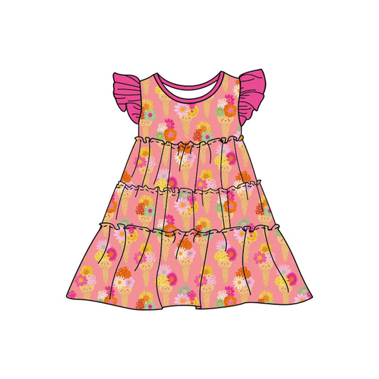 Custom short sleeve dress MOQ 3 4323