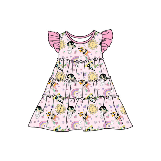 Custom short sleeve dress MOQ 3 4323