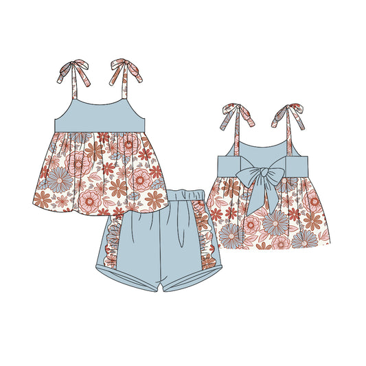 Custom baby girls short sleeve set 4323