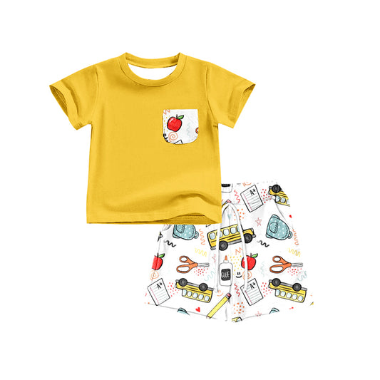 Custom baby boys short sleeve set 4323
