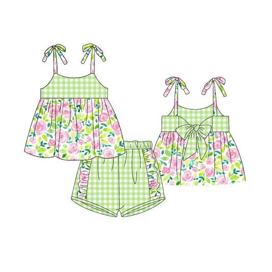 Custom baby girls short sleeve set 4323