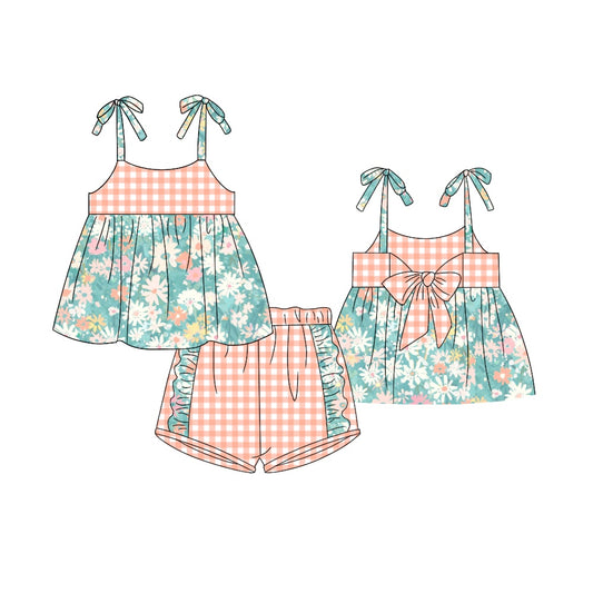 Custom baby girls short sleeve set 4323