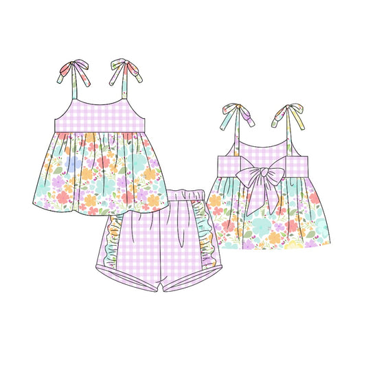 Custom baby girls short sleeve set 4323