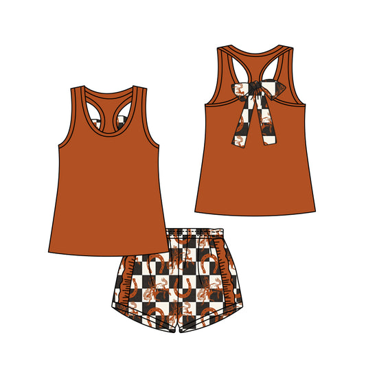 Custom baby girls short sleeve set 4401