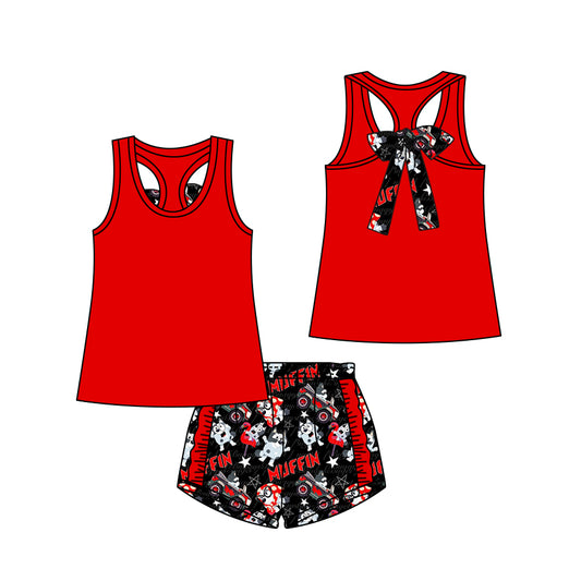 Custom baby girls short sleeve set 4401