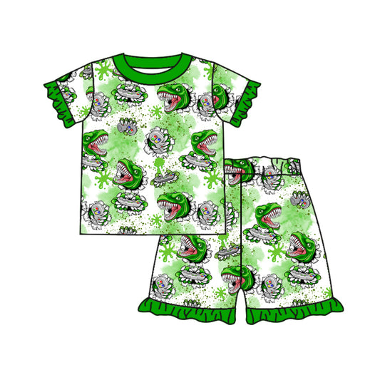 Custom baby girls short sleeve set 4402