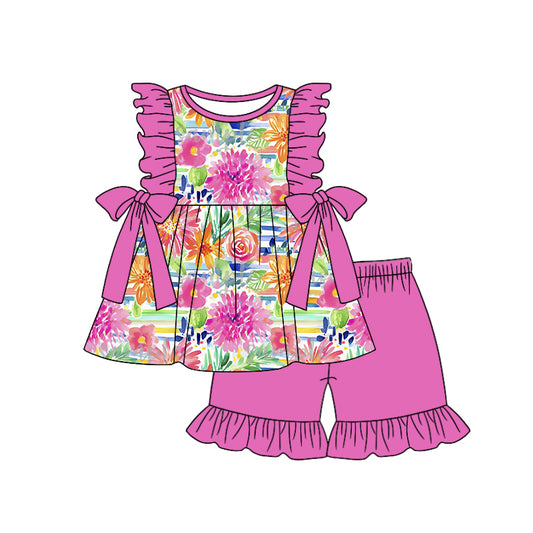 Custom baby girls short sleeve set 4402