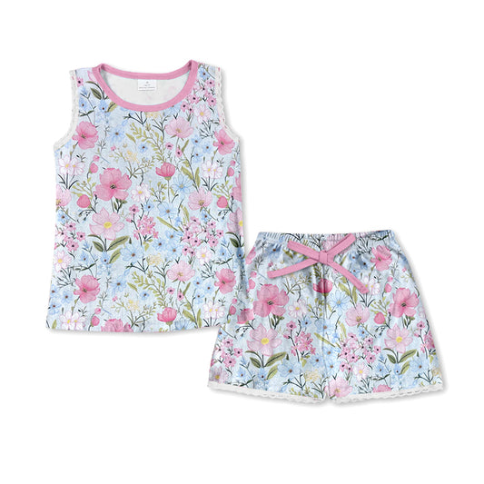 Custom baby girls short sleeve set 4402